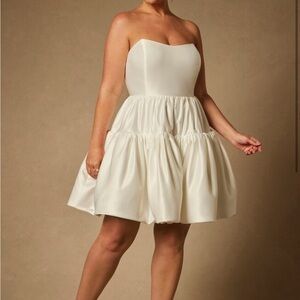 Bridal by ELOQUII Mini Flare Dress – Pearl
